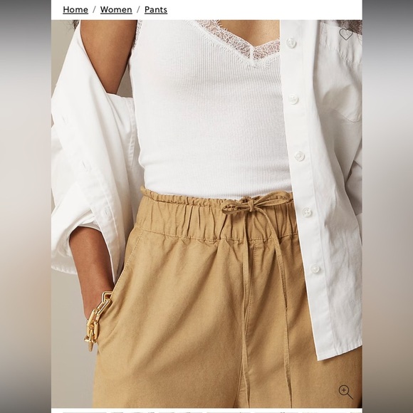 J.Crew NWT drawstring pants in cotton/ linen blend (season 24) - Picture 6 of 13